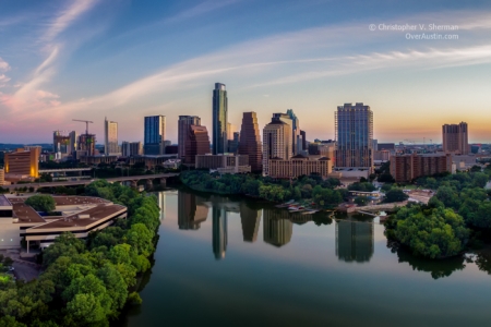 Texas State Capital and the last of the days light by artist Christopher Sherman